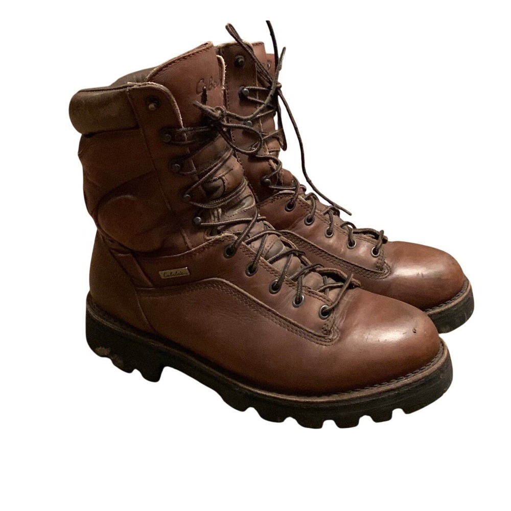 Cabelas Leather Brown Gore-Tex Waterproof Hunting Work Boots 9.5EE